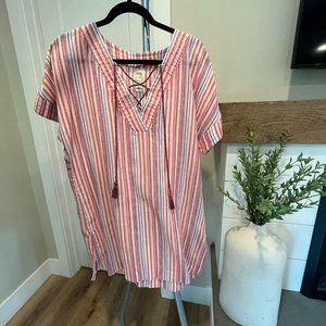 Lucky Brand Popover Shirt / Swim Cover Up